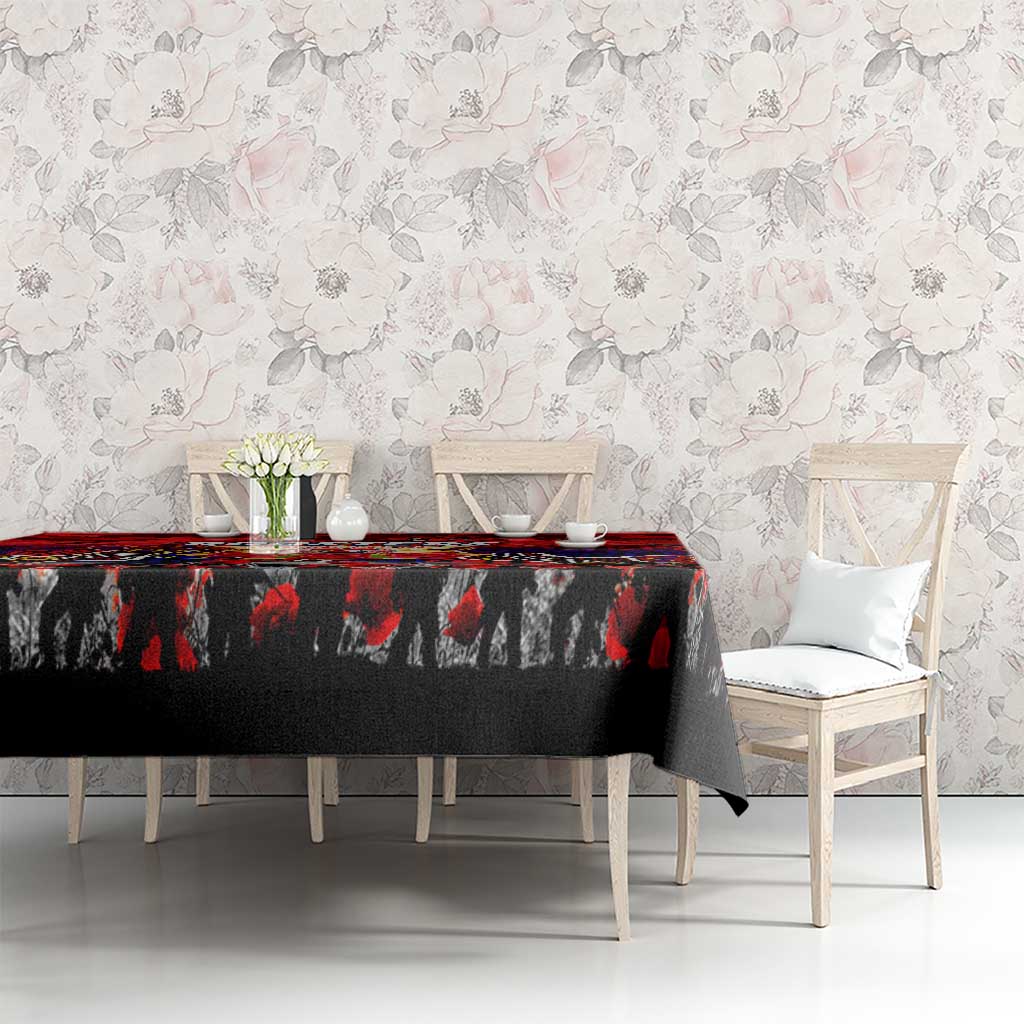 Roosters ANZAC Day Tablecloth Australian Army - Lest We Forget