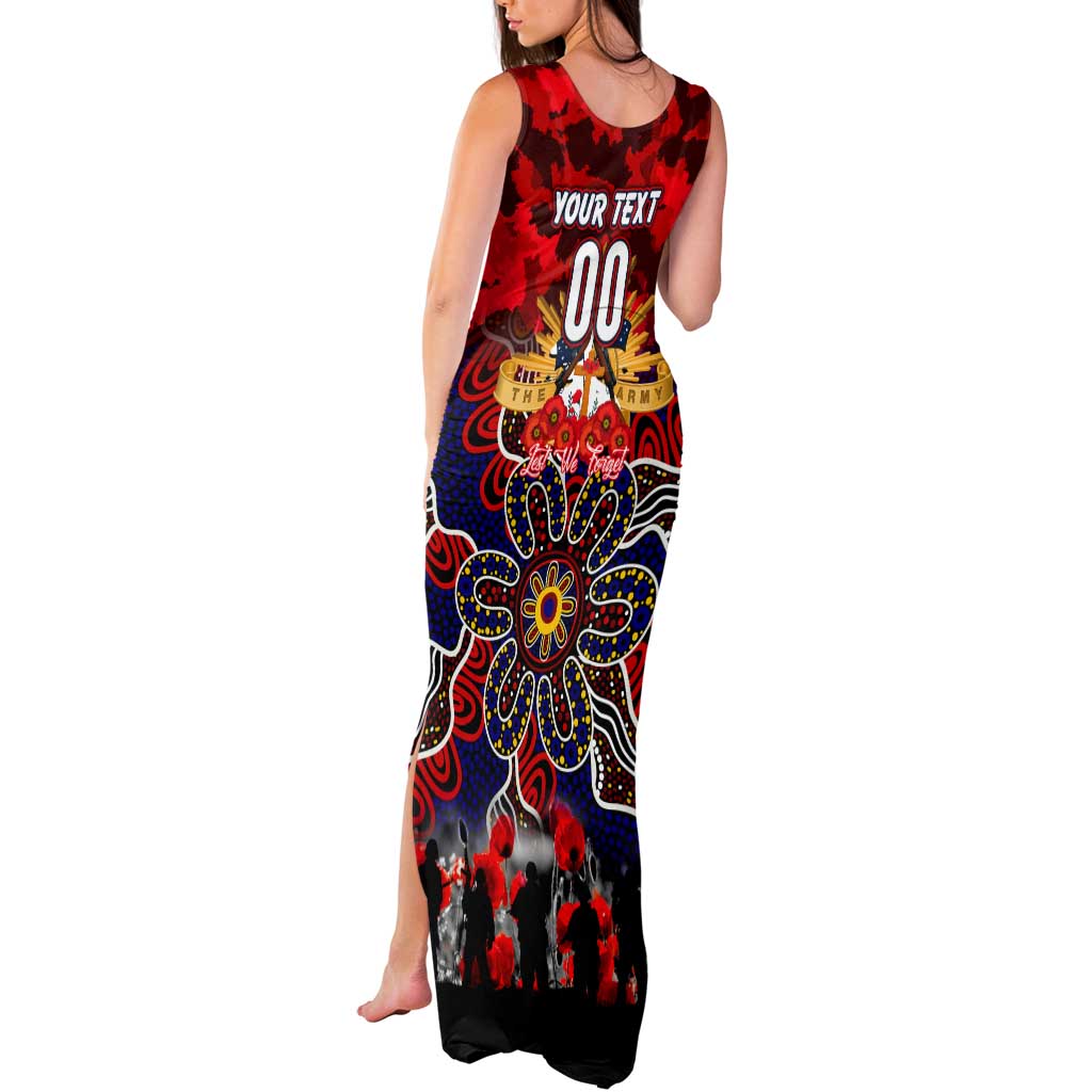 Personalized Roosters ANZAC Day Tank Maxi Dress Australian Army - Lest We Forget