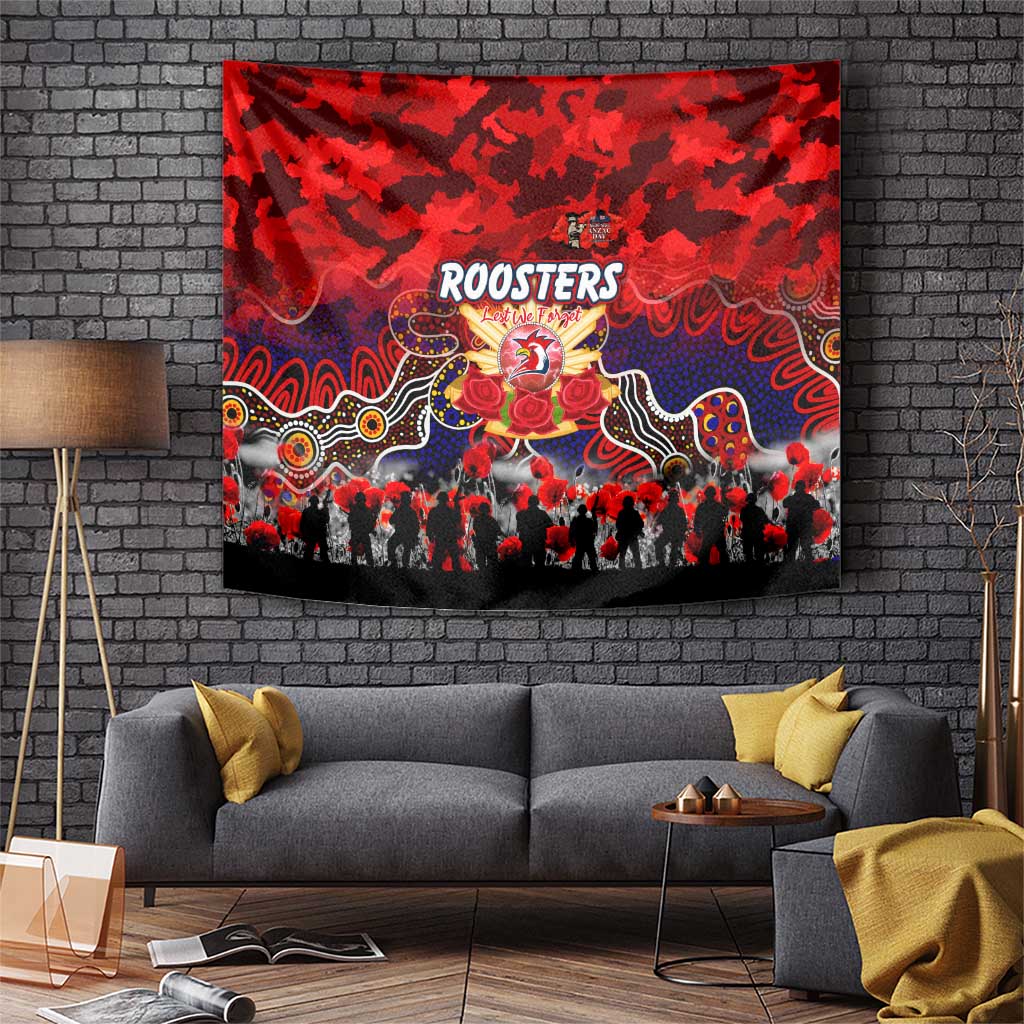 Roosters ANZAC Day Tapestry Australian Army - Lest We Forget