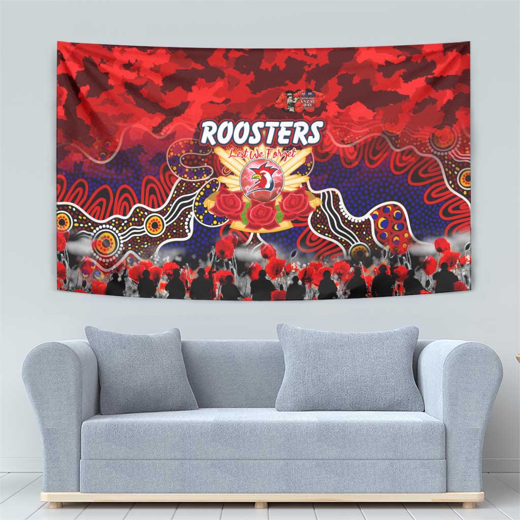 Roosters ANZAC Day Tapestry Australian Army - Lest We Forget