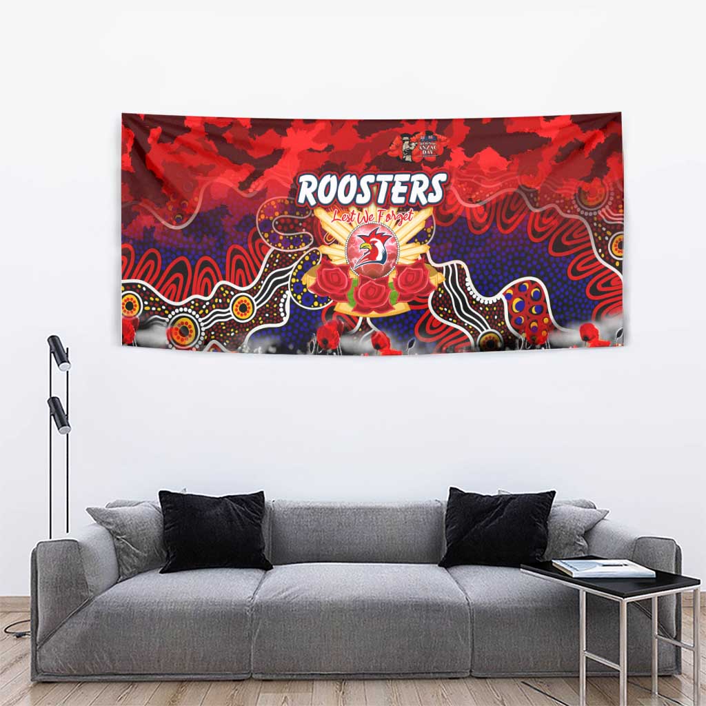Roosters ANZAC Day Tapestry Australian Army - Lest We Forget