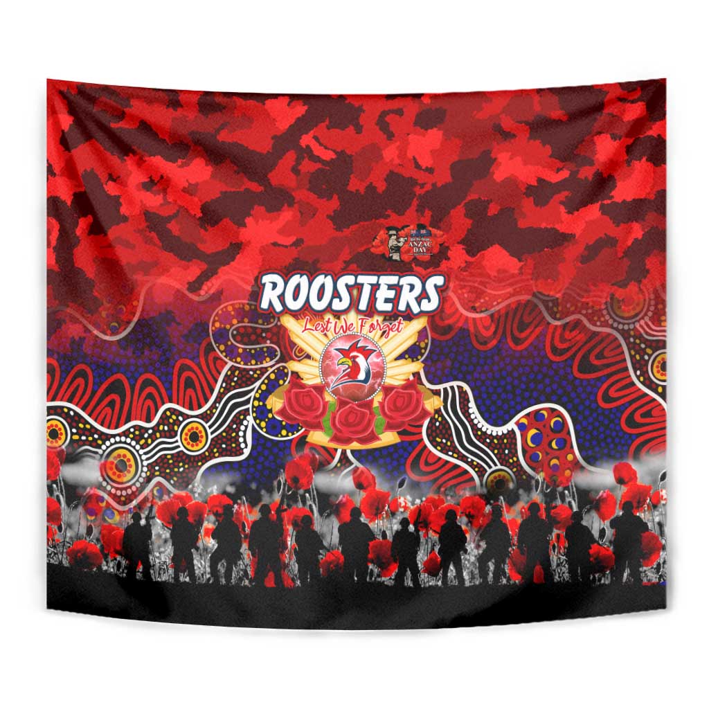 Roosters ANZAC Day Tapestry Australian Army - Lest We Forget