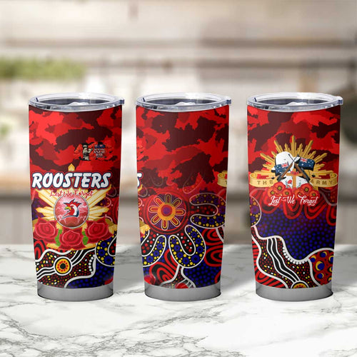 Personalized Roosters ANZAC Day Tumbler Cup Australian Army - Lest We Forget