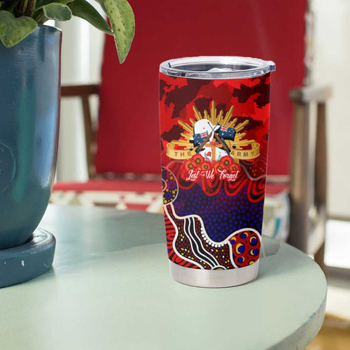 Personalized Roosters ANZAC Day Tumbler Cup Australian Army - Lest We Forget