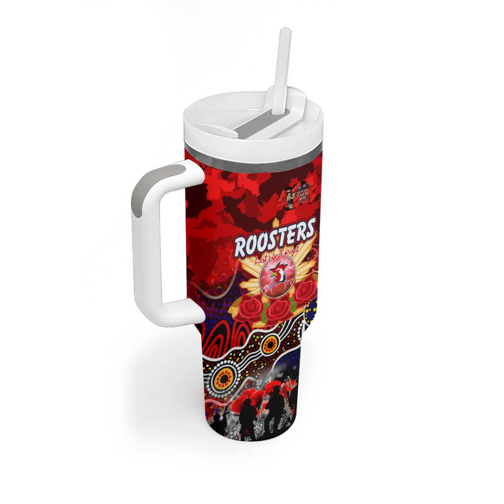 Personalized Roosters ANZAC Day Tumbler With Handle Australian Army - Lest We Forget