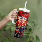 Personalized Roosters ANZAC Day Tumbler With Handle Australian Army - Lest We Forget