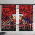 Roosters ANZAC Day Window Curtain Australian Army - Lest We Forget