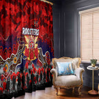 Roosters ANZAC Day Window Curtain Australian Army - Lest We Forget