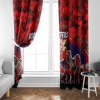 Roosters ANZAC Day Window Curtain Australian Army - Lest We Forget