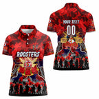 Personalized Roosters ANZAC Day Women Polo Shirt Australian Army - Lest We Forget