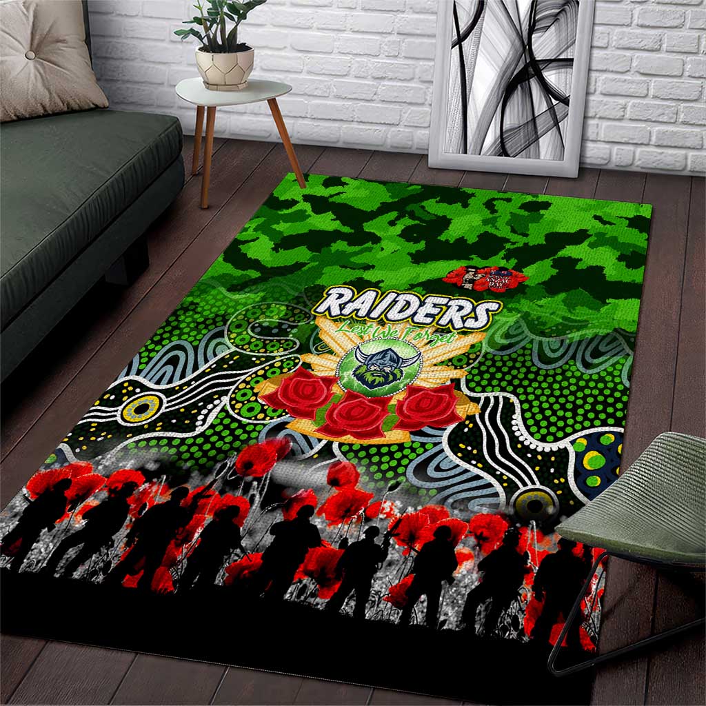 Raiders ANZAC Day Area Rug Australian Army - Lest We Forget