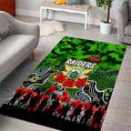 Raiders ANZAC Day Area Rug Australian Army - Lest We Forget