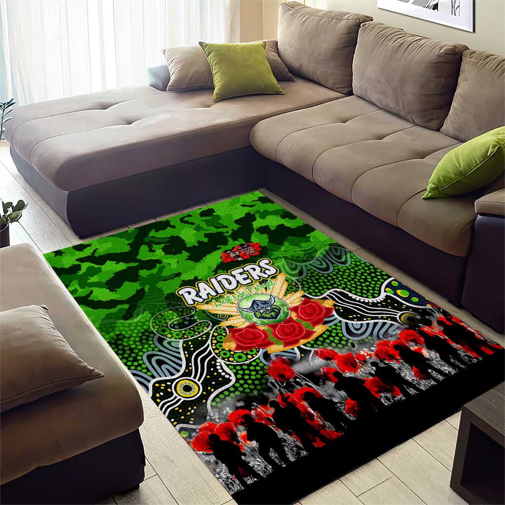 Raiders ANZAC Day Area Rug Australian Army - Lest We Forget