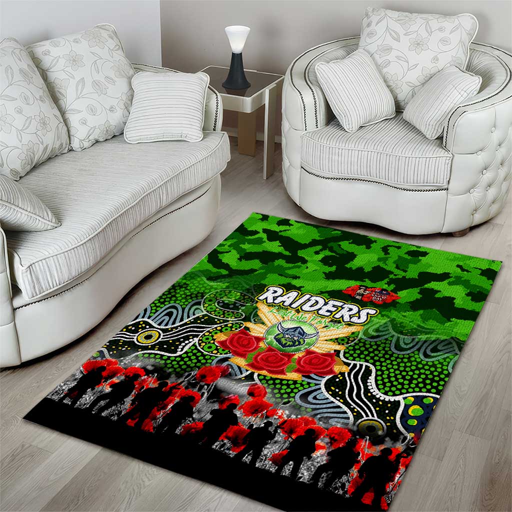 Raiders ANZAC Day Area Rug Australian Army - Lest We Forget