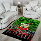 Raiders ANZAC Day Area Rug Australian Army - Lest We Forget
