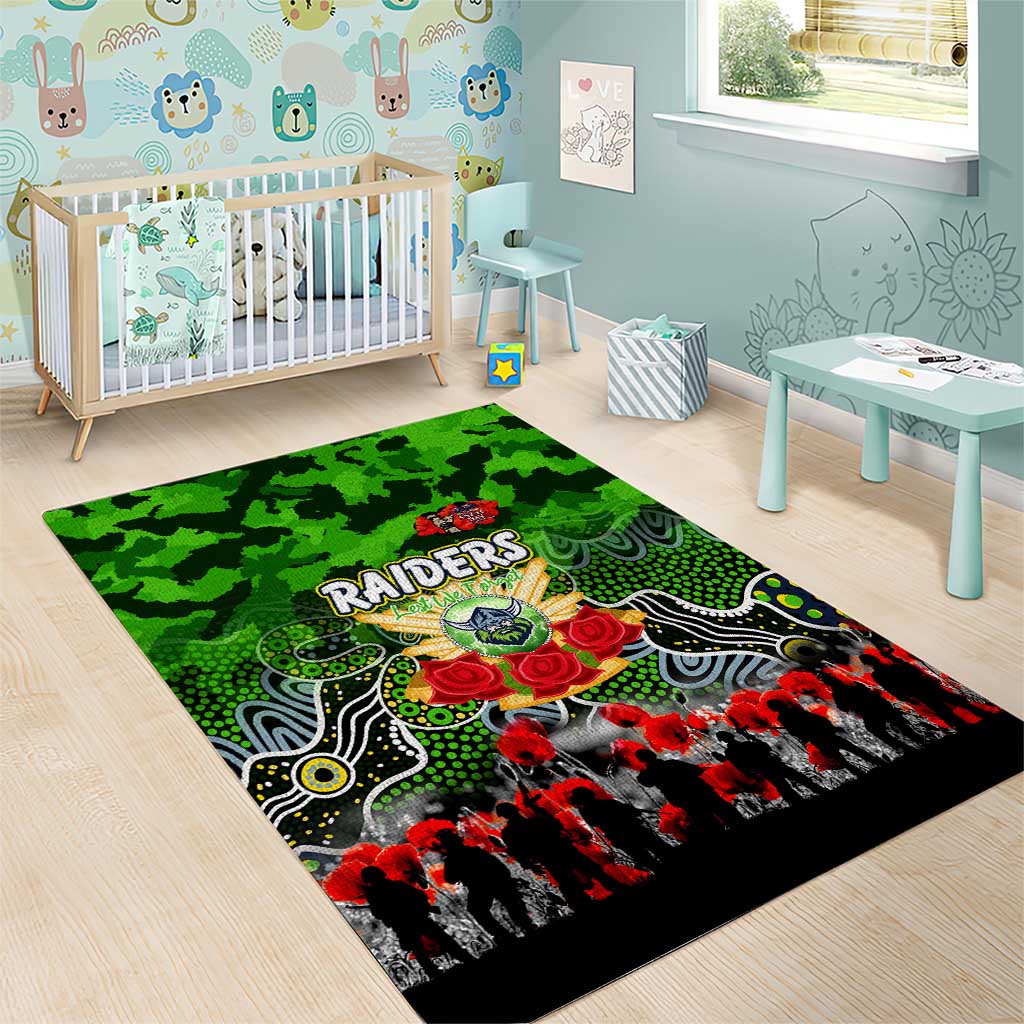 Raiders ANZAC Day Area Rug Australian Army - Lest We Forget