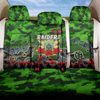 Raiders ANZAC Day Back Car Seat Cover Australian Army - Lest We Forget