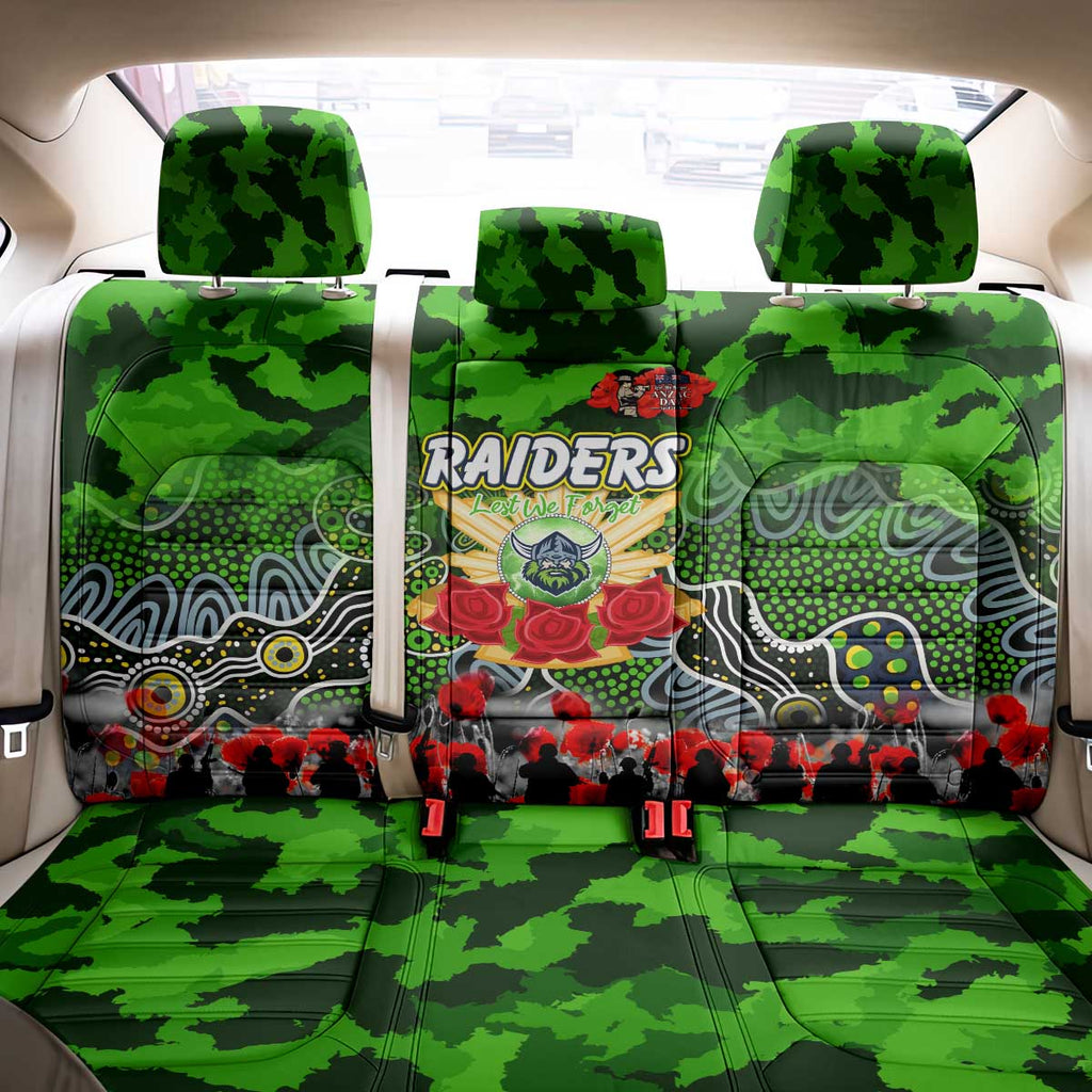 Raiders ANZAC Day Back Car Seat Cover Australian Army - Lest We Forget