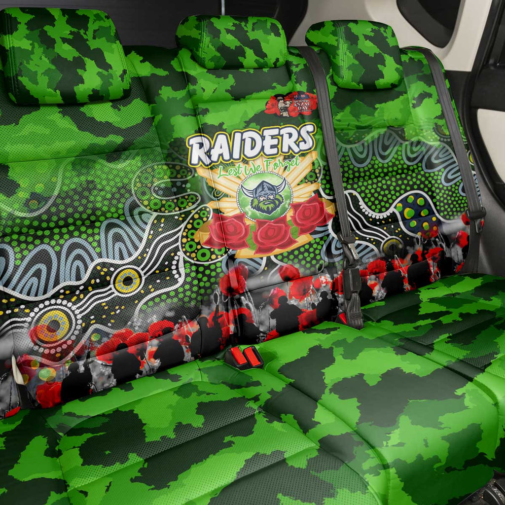 Raiders ANZAC Day Back Car Seat Cover Australian Army - Lest We Forget