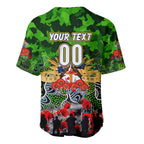Personalized Raiders ANZAC Day Baseball Jersey Australian Army - Lest We Forget