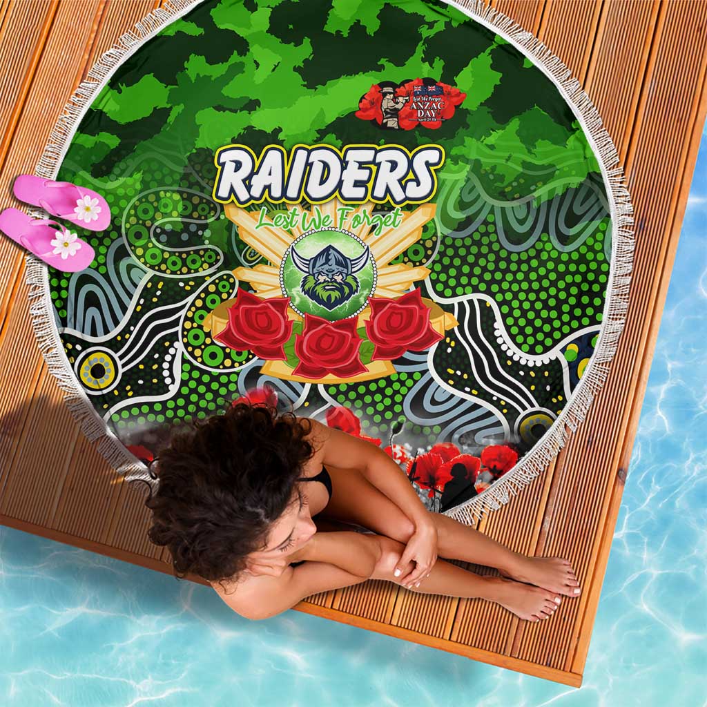 Raiders ANZAC Day Beach Blanket Australian Army - Lest We Forget