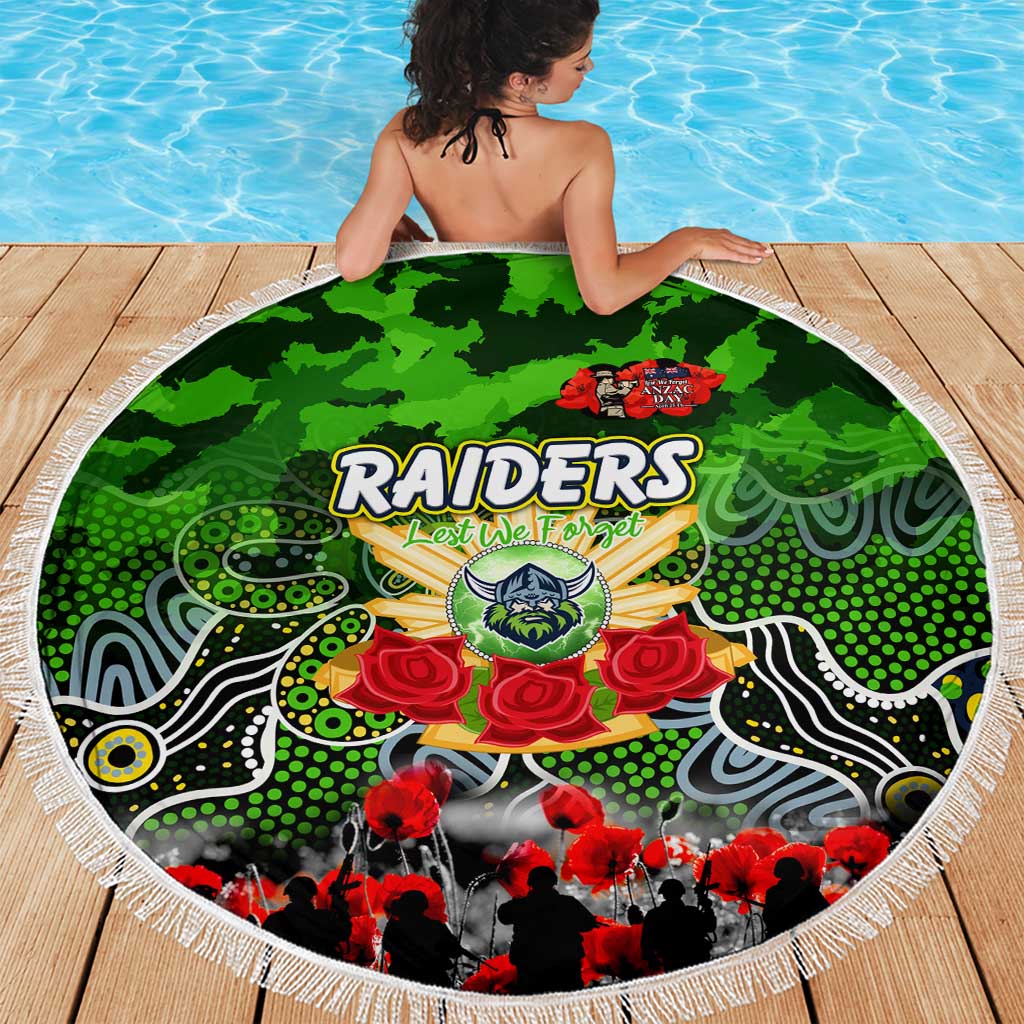Raiders ANZAC Day Beach Blanket Australian Army - Lest We Forget