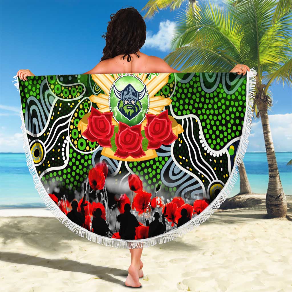 Raiders ANZAC Day Beach Blanket Australian Army - Lest We Forget