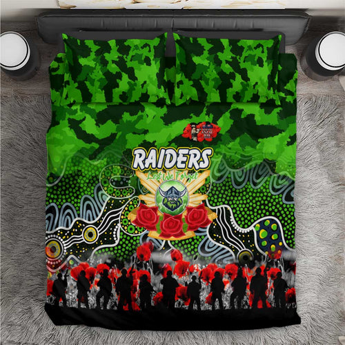 Raiders ANZAC Day Bedding Set Australian Army - Lest We Forget