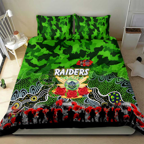 Raiders ANZAC Day Bedding Set Australian Army - Lest We Forget