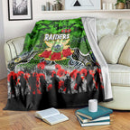 Raiders ANZAC Day Blanket Australian Army - Lest We Forget