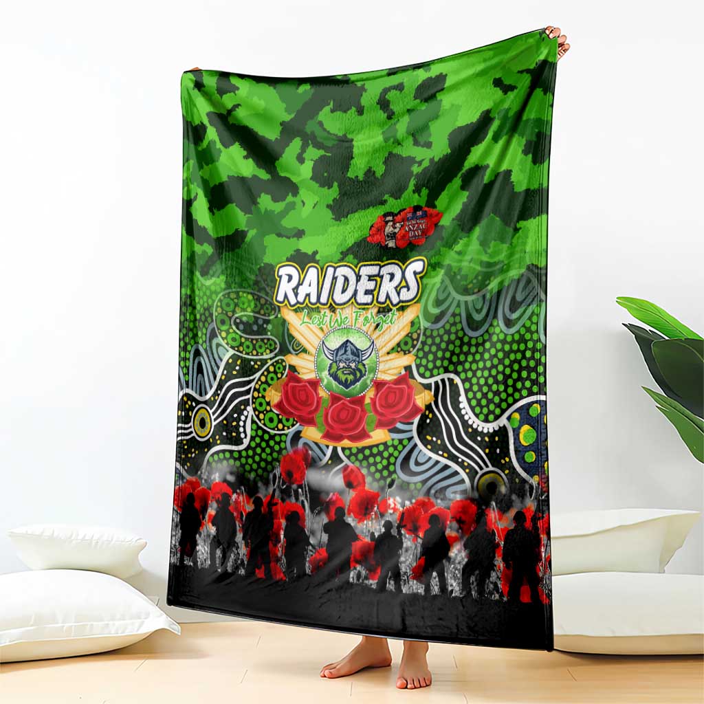 Raiders ANZAC Day Blanket Australian Army - Lest We Forget