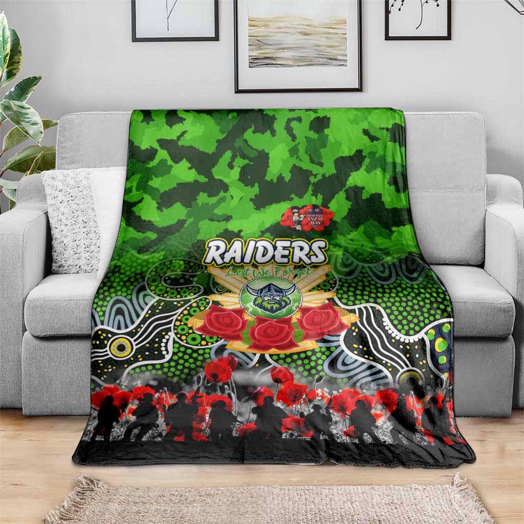 Raiders ANZAC Day Blanket Australian Army - Lest We Forget
