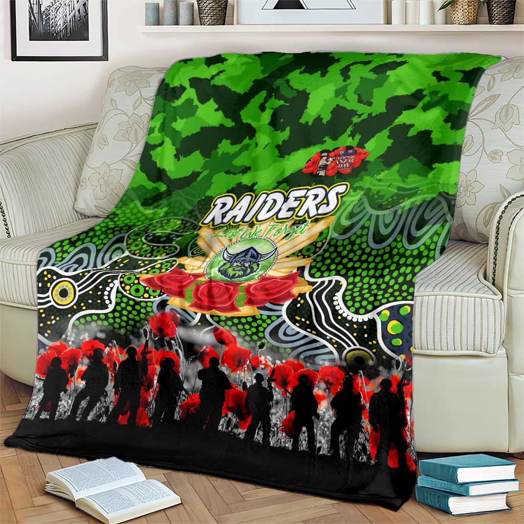 Raiders ANZAC Day Blanket Australian Army - Lest We Forget