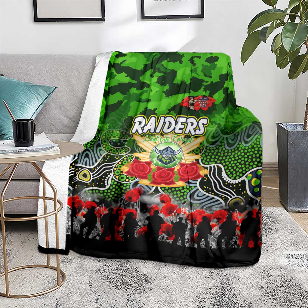 Raiders ANZAC Day Blanket Australian Army - Lest We Forget