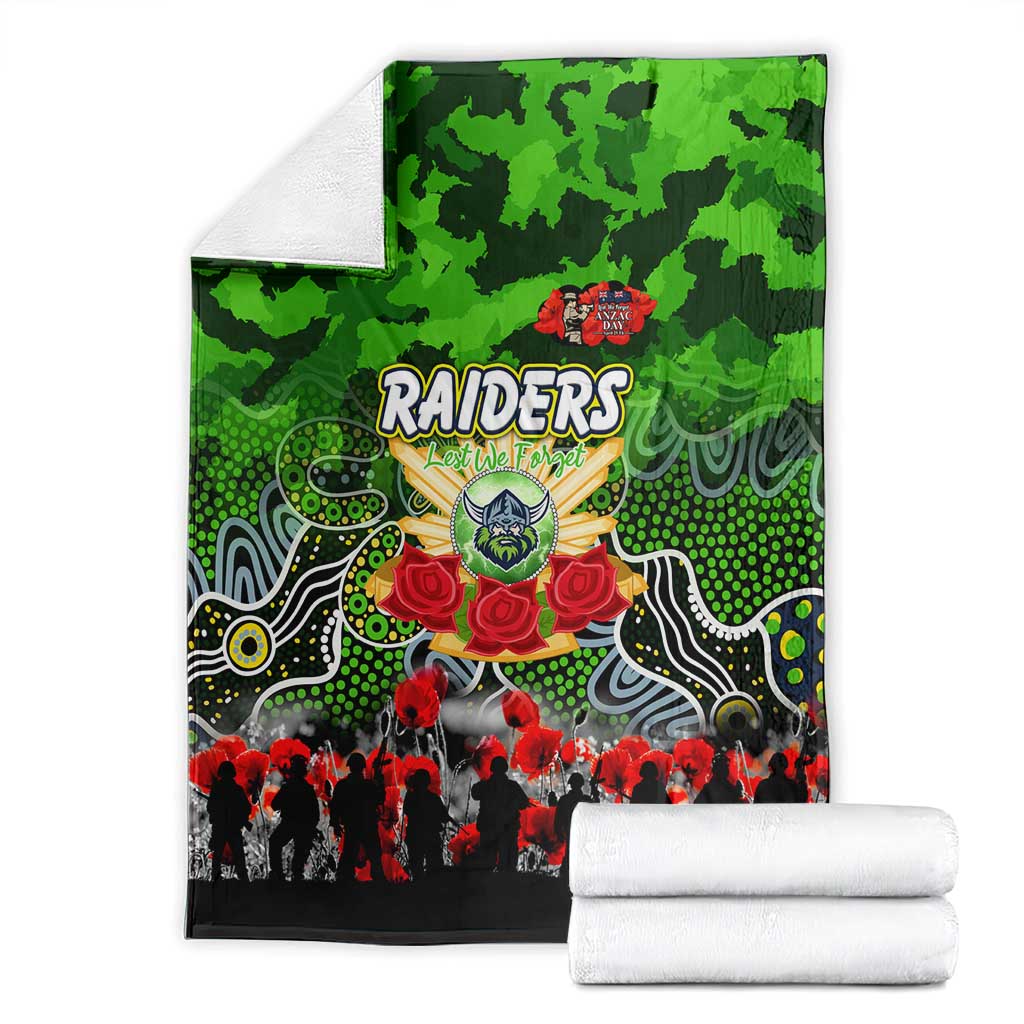 Raiders ANZAC Day Blanket Australian Army - Lest We Forget