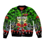 Personalized Raiders ANZAC Day Bomber Jacket Australian Army - Lest We Forget