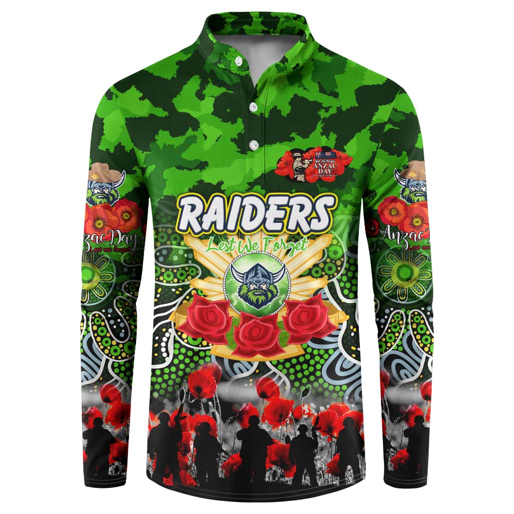 Personalized Raiders ANZAC Day Button Sweatshirt Australian Army - Lest We Forget
