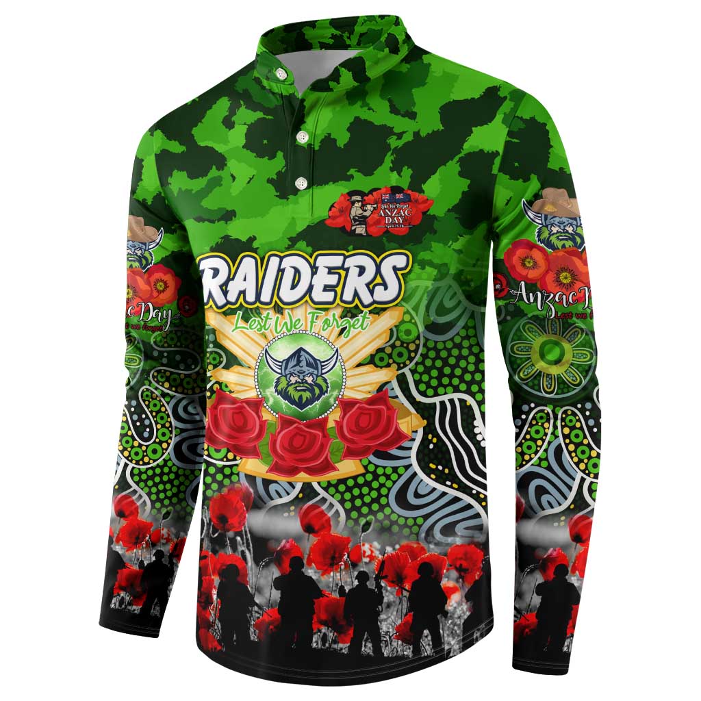 Personalized Raiders ANZAC Day Button Sweatshirt Australian Army - Lest We Forget