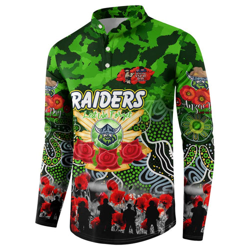 Personalized Raiders ANZAC Day Button Sweatshirt Australian Army - Lest We Forget