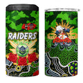 Personalized Raiders ANZAC Day 4 in 1 Can Cooler Tumbler Australian Army - Lest We Forget
