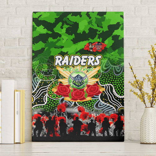 Raiders ANZAC Day Canvas Wall Art Australian Army - Lest We Forget