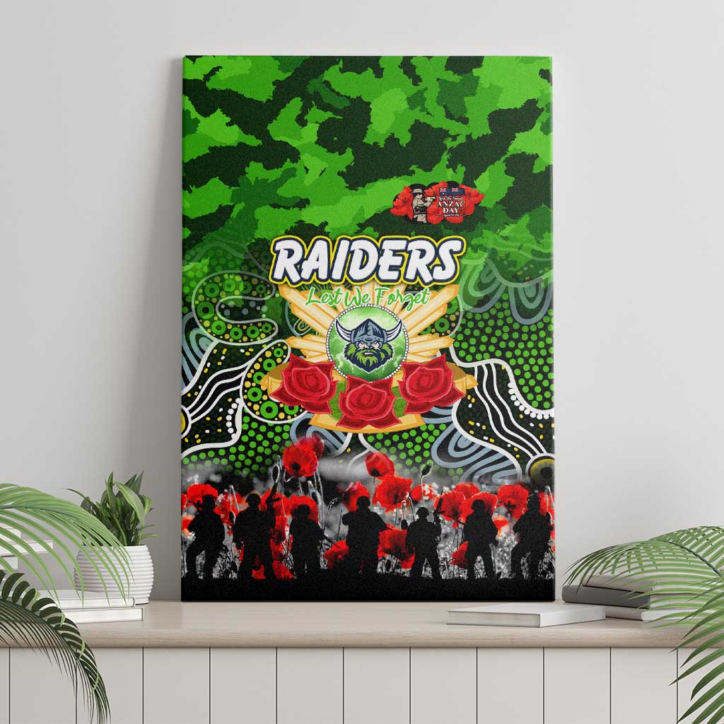 Raiders ANZAC Day Canvas Wall Art Australian Army - Lest We Forget