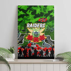 Raiders ANZAC Day Canvas Wall Art Australian Army - Lest We Forget