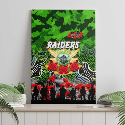 Raiders ANZAC Day Canvas Wall Art Australian Army - Lest We Forget