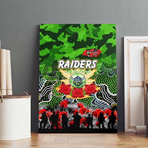 Raiders ANZAC Day Canvas Wall Art Australian Army - Lest We Forget