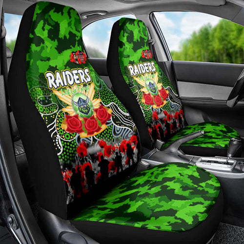 Raiders ANZAC Day Car Seat Cover Australian Army - Lest We Forget