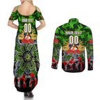 Personalized Raiders ANZAC Day Couples Matching Summer Maxi Dress and Long Sleeve Button Shirt Australian Army - Lest We Forget