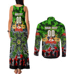 Personalized Raiders ANZAC Day Couples Matching Tank Maxi Dress and Long Sleeve Button Shirt Australian Army - Lest We Forget