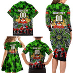 Personalized Raiders ANZAC Day Family Matching Long Sleeve Bodycon Dress and Hawaiian Shirt Australian Army - Lest We Forget