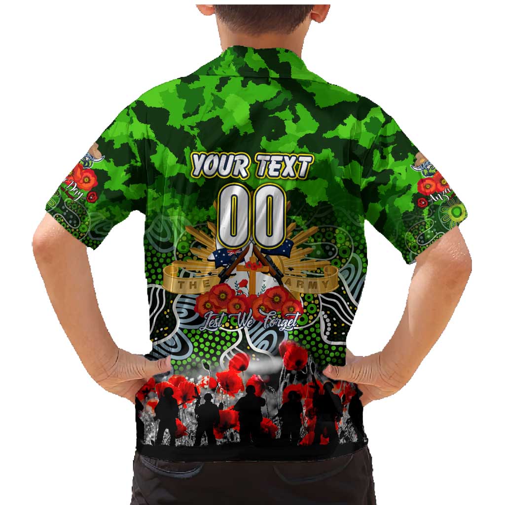 Personalized Raiders ANZAC Day Family Matching Mermaid Dress and Hawaiian Shirt Australian Army - Lest We Forget
